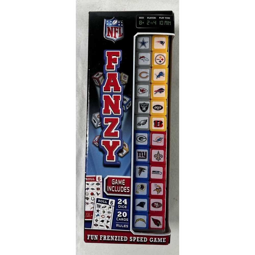 NIB NFL Fanzy Dice/Card Game Fun Frenzied Speed Fast Paced Masterpieces